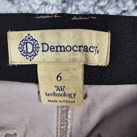 Democracy Jeans Womens 6 Brown Camo Skinny Ankle Ab Technology Stretch - Picture 5 of 14